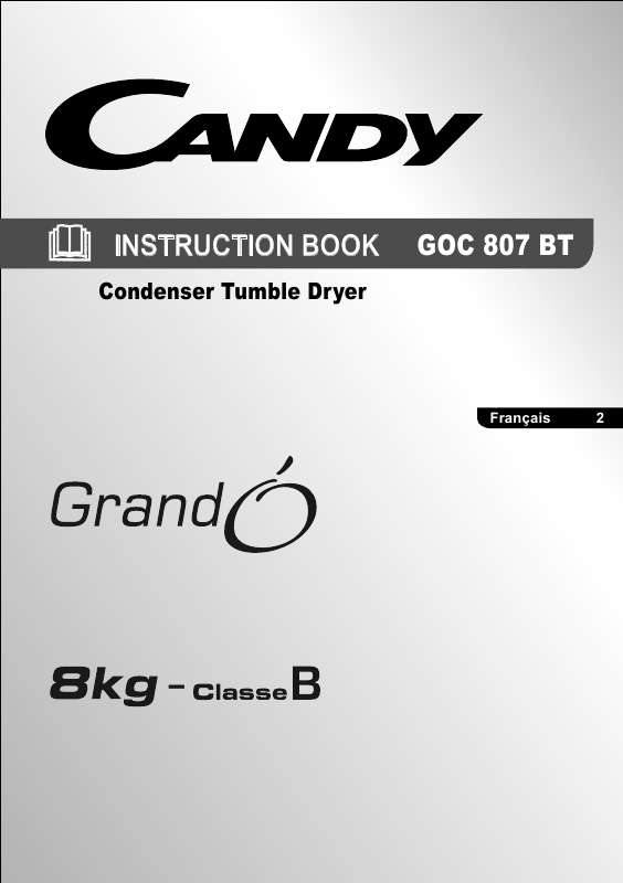 Guide utilisation CANDY GOC 807 BT de la marque CANDY