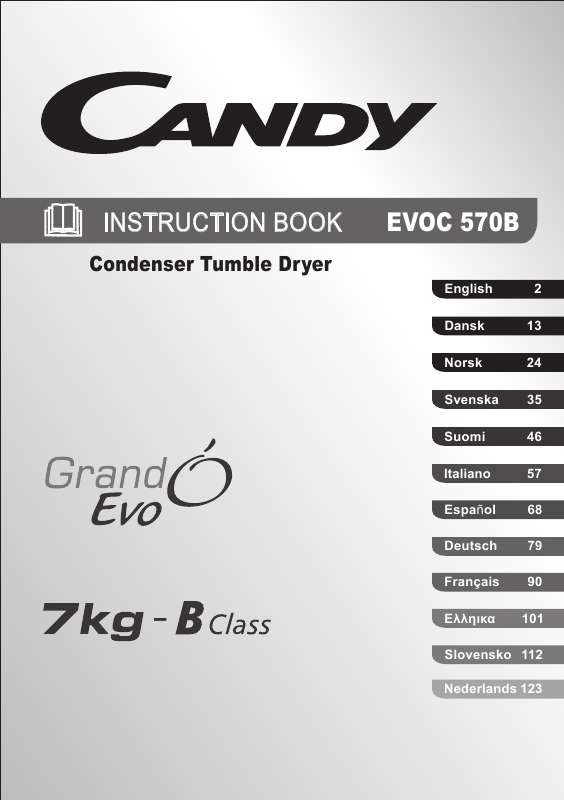 Guide utilisation CANDY EVOC 570B-S de la marque CANDY