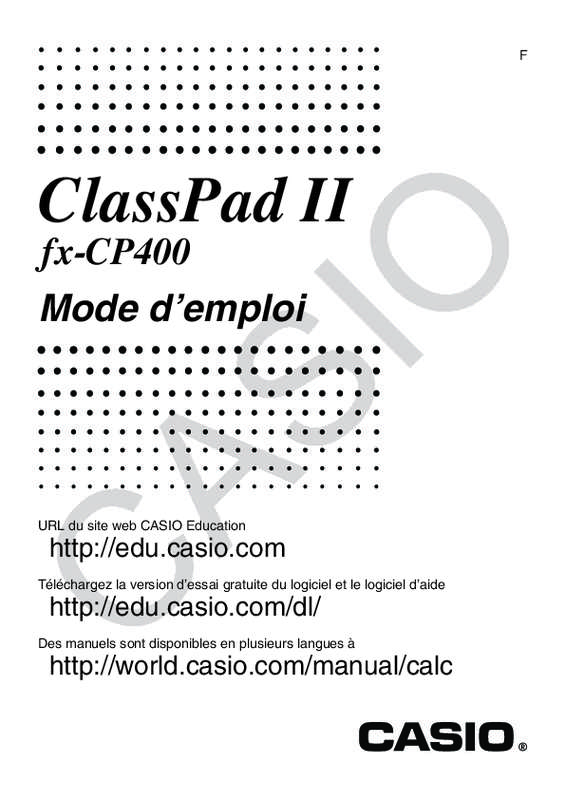 Guide utilisation CASIO FX-CP400+E  de la marque CASIO