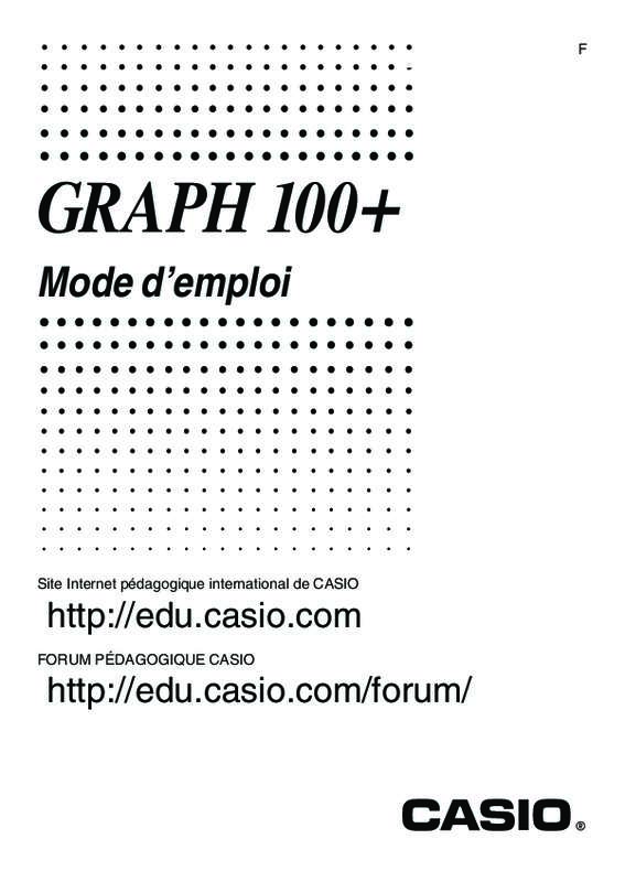Guide utilisation CASIO GRAPH 100+  de la marque CASIO