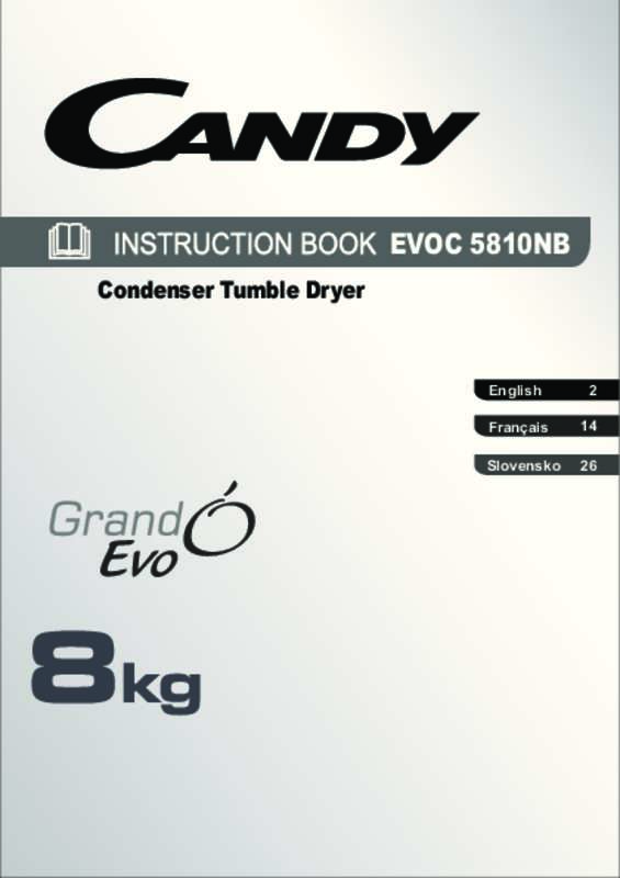Guide utilisation CANDY EVOC 5810NB de la marque CANDY