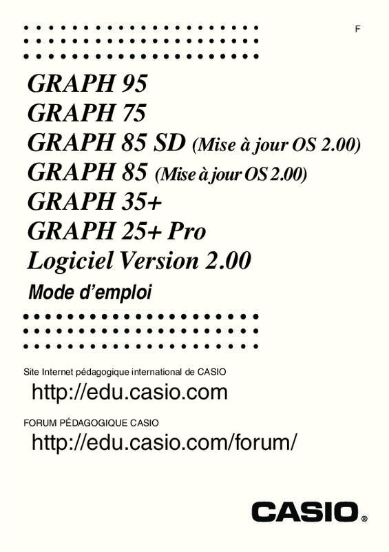 Guide utilisation CASIO GRAPH 25+ E  de la marque CASIO