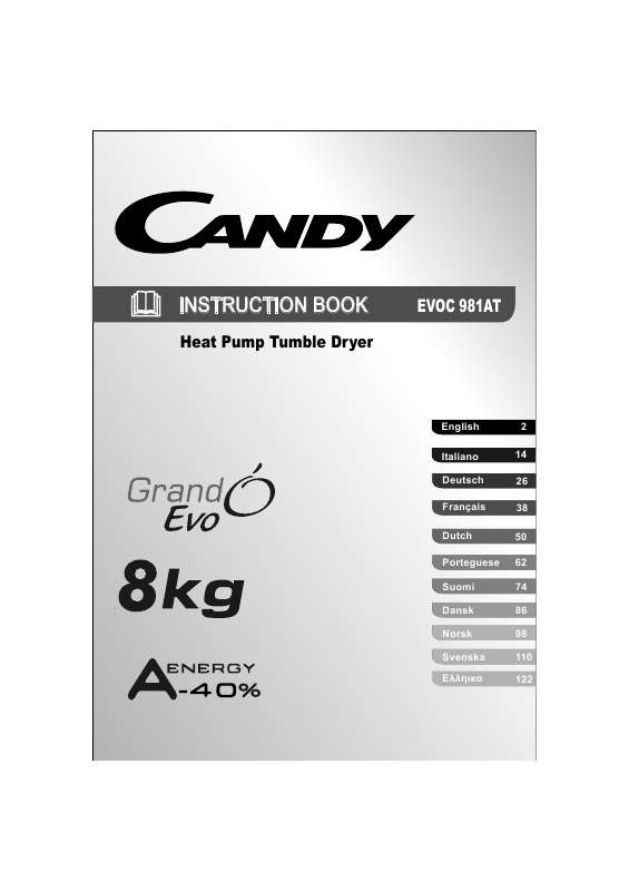 Guide utilisation CANDY EVOC 981AT-S de la marque CANDY
