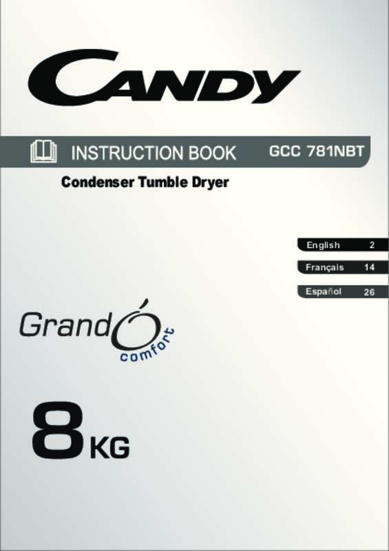 Guide utilisation CANDY GCC 781NBT de la marque CANDY