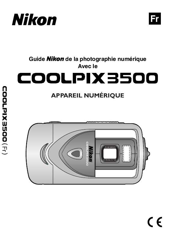 Guide utilisation NIKON COOLPIX 3500  de la marque NIKON