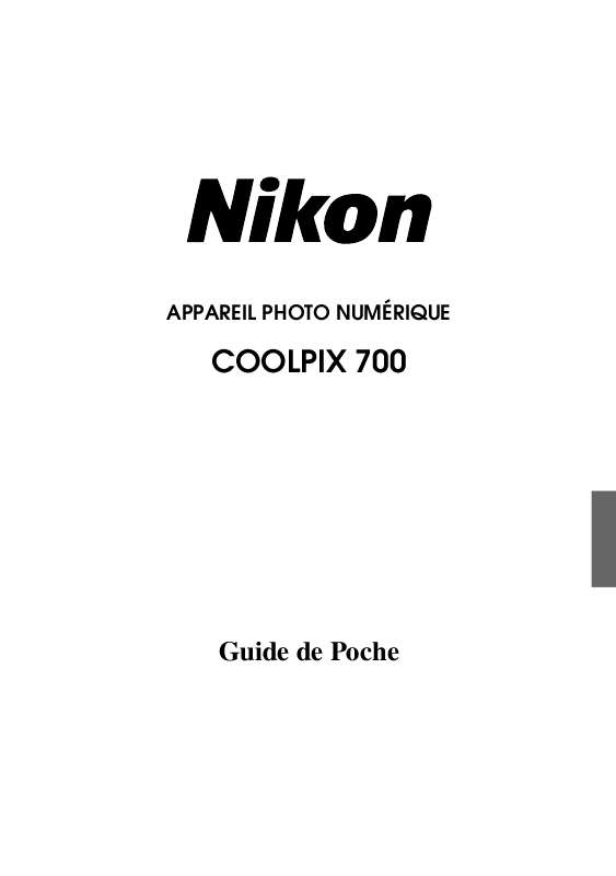 Guide utilisation NIKON COOLPIX 700  de la marque NIKON