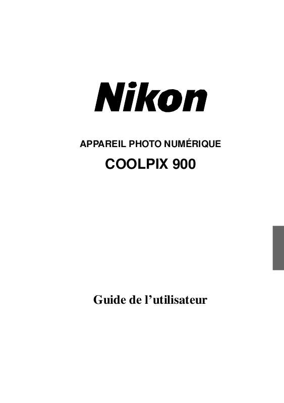 Guide utilisation NIKON COOLPIX 900  de la marque NIKON