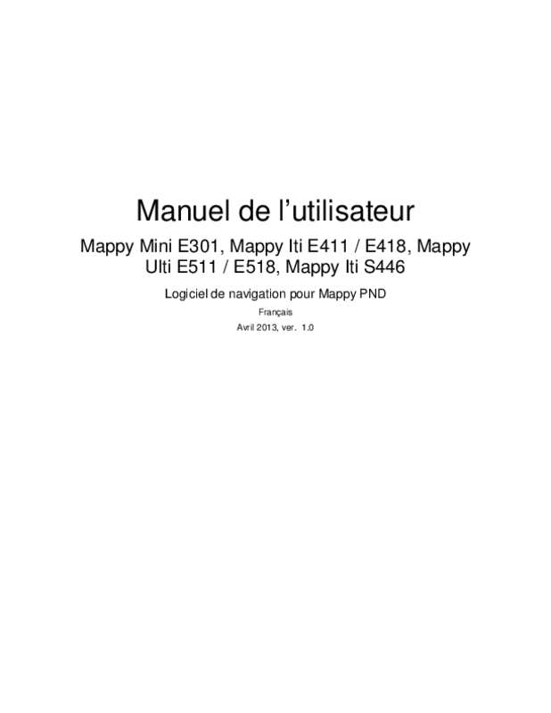 Guide utilisation MAPPY ITI E421S  de la marque MAPPY
