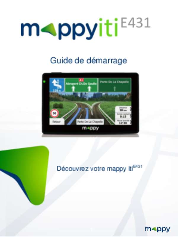 Guide utilisation MAPPY ITI E431  de la marque MAPPY