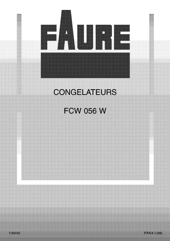 Guide utilisation FAURE FCV 056 W de la marque FAURE