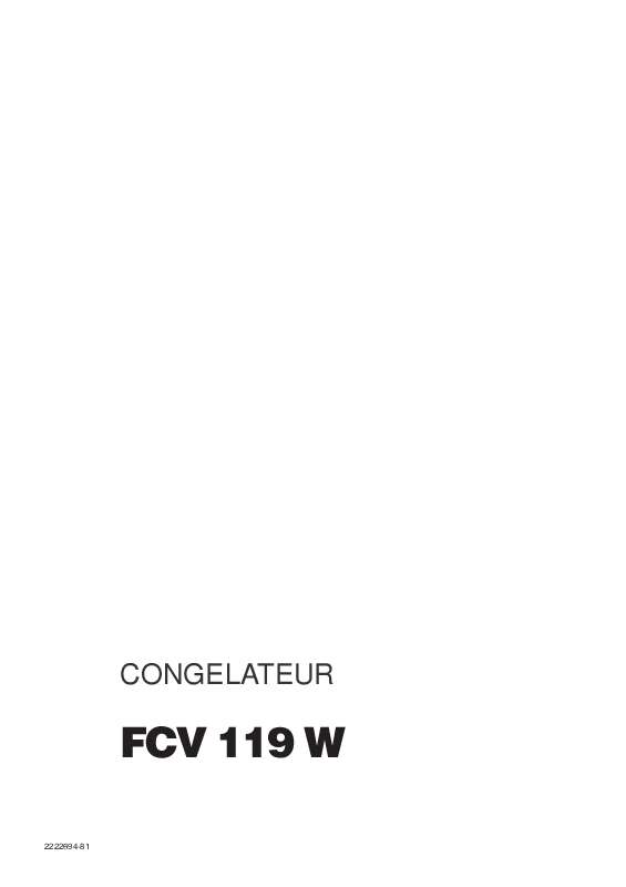 Guide utilisation FAURE FCV119W de la marque FAURE