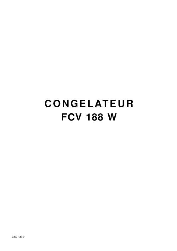 Guide utilisation FAURE FCV188W de la marque FAURE