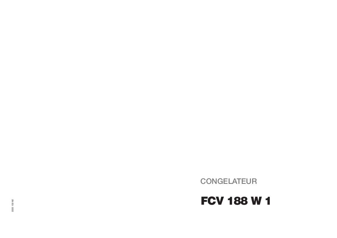Guide utilisation FAURE FCV188W1 de la marque FAURE