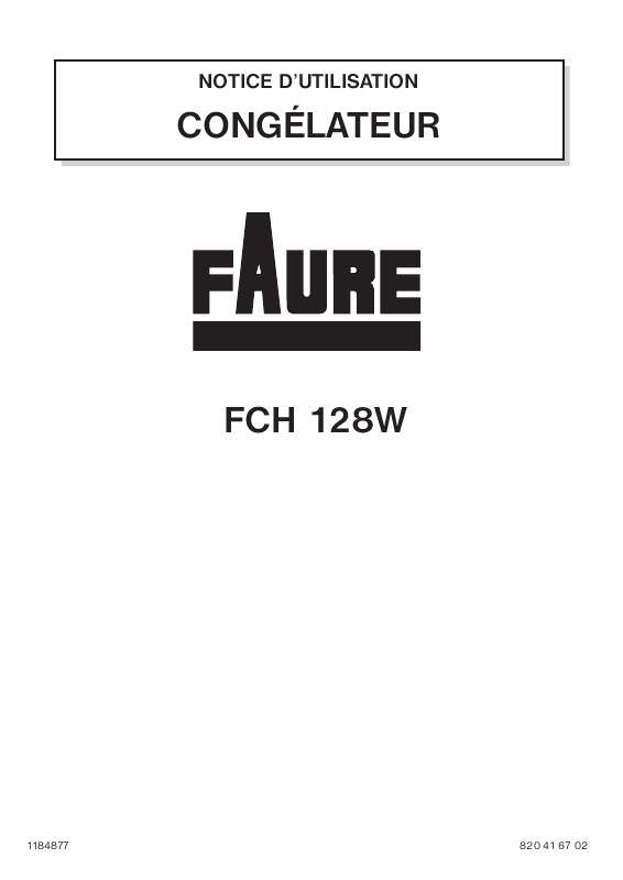 Guide utilisation FAURE FCH128W de la marque FAURE