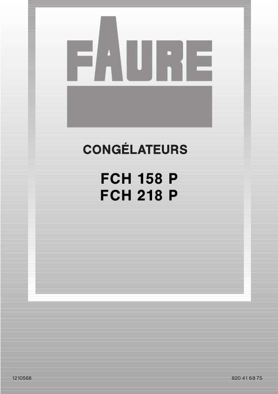 Guide utilisation FAURE FCH218P de la marque FAURE