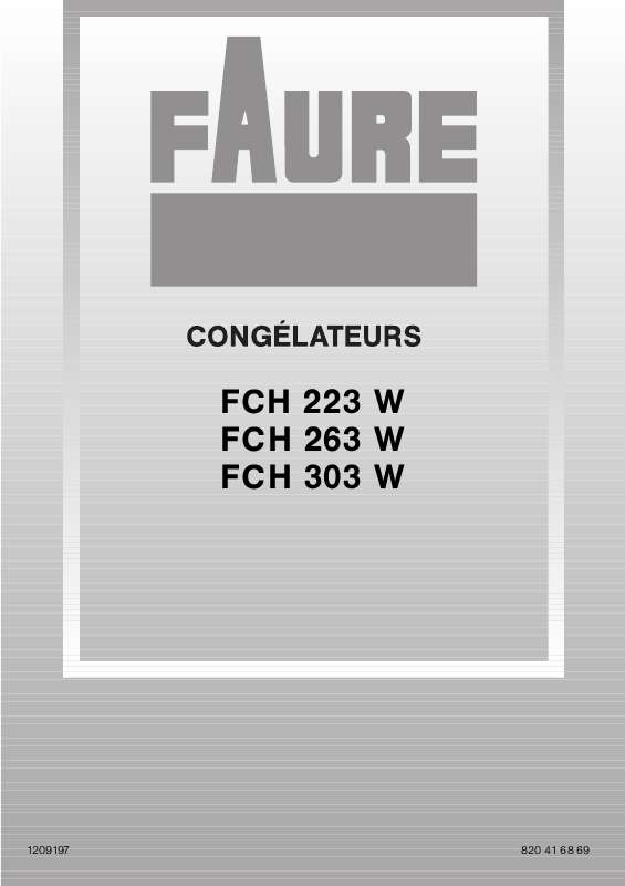 Guide utilisation FAURE FCH223W de la marque FAURE