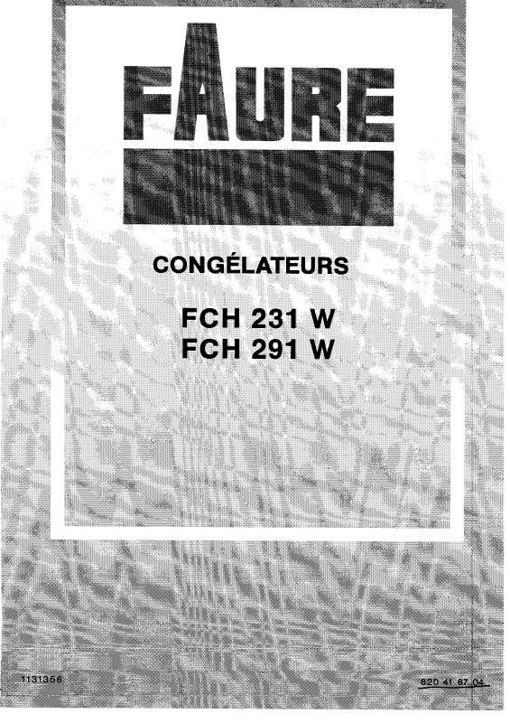 Guide utilisation FAURE FCH231W de la marque FAURE