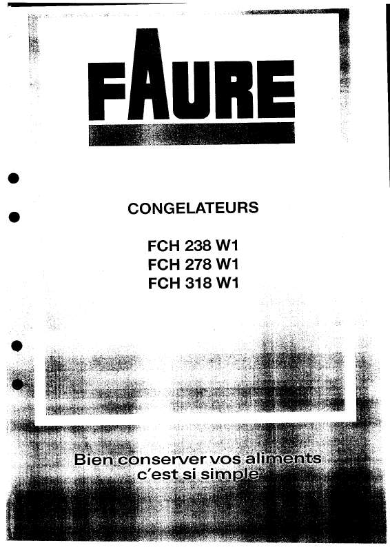 Guide utilisation FAURE FCH238W de la marque FAURE