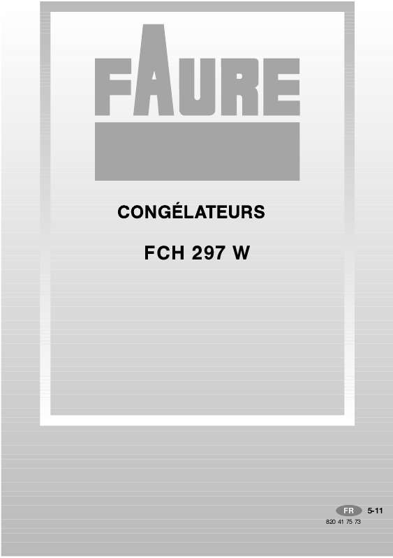 Guide utilisation FAURE FCH297W de la marque FAURE