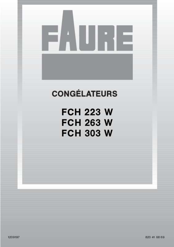 Guide utilisation FAURE FCH 780 W de la marque FAURE