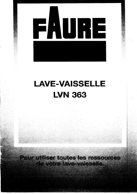 Guide utilisation FAURE LVN363W de la marque FAURE