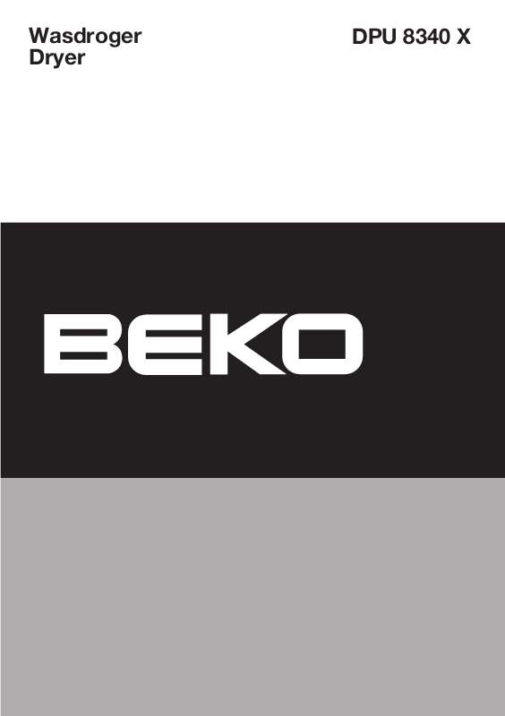 Guide utilisation BEKO DPU 8340 X de la marque BEKO