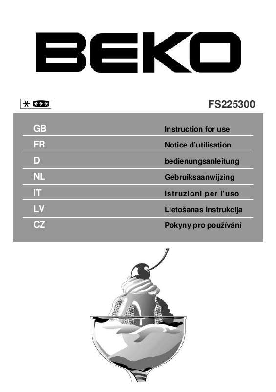 Guide utilisation BEKO FS225300 de la marque BEKO