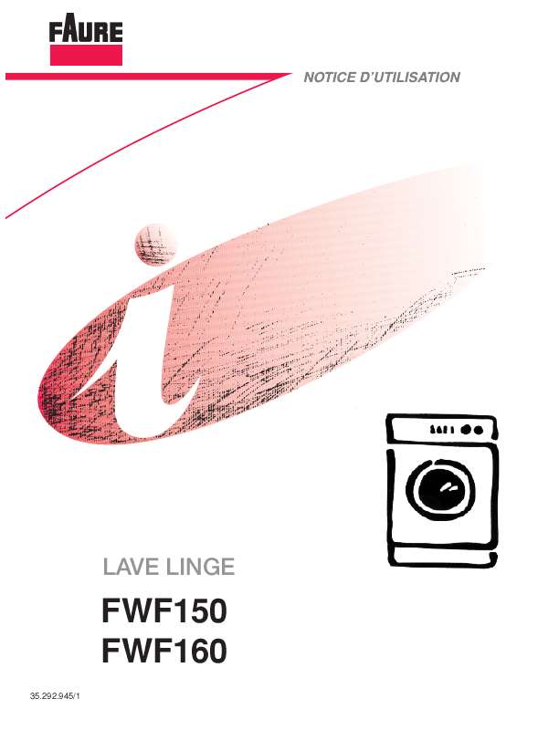 Guide utilisation FAURE FWF150 de la marque FAURE