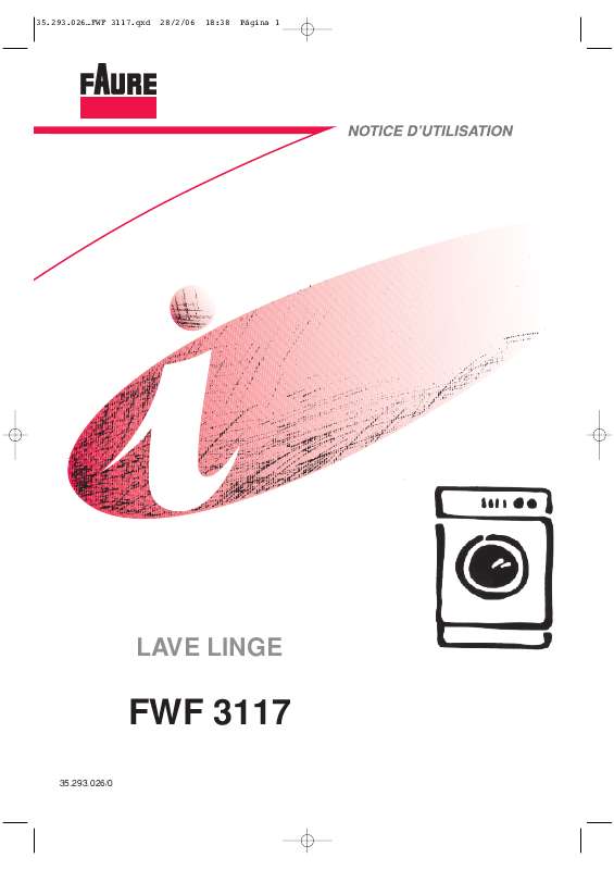 Guide utilisation FAURE FWF3117 de la marque FAURE