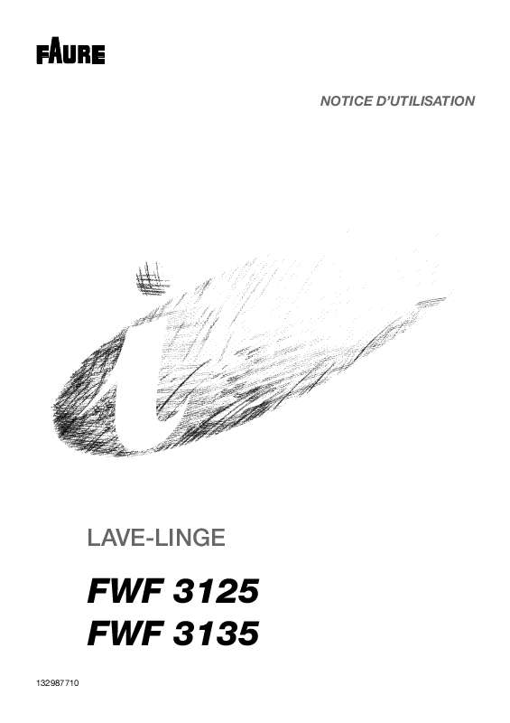 Guide utilisation FAURE FWF3135 de la marque FAURE