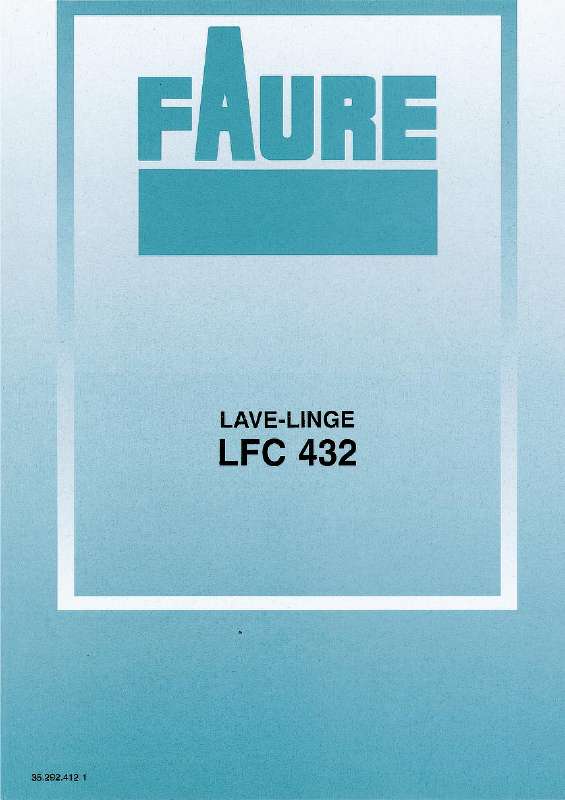 Guide utilisation FAURE LFC432 de la marque FAURE