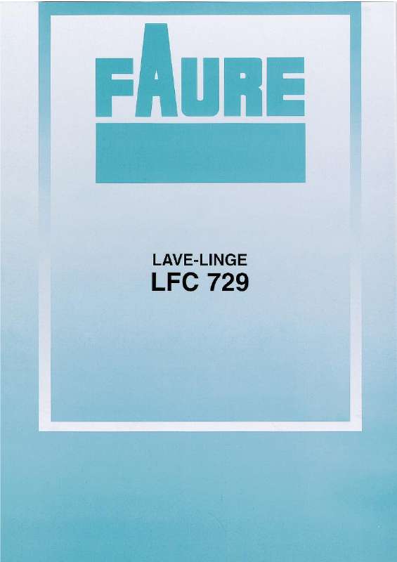 Guide utilisation FAURE LFC729 de la marque FAURE