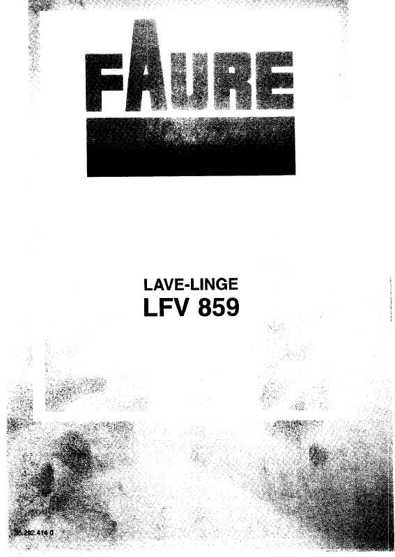 Guide utilisation FAURE LFV859 de la marque FAURE