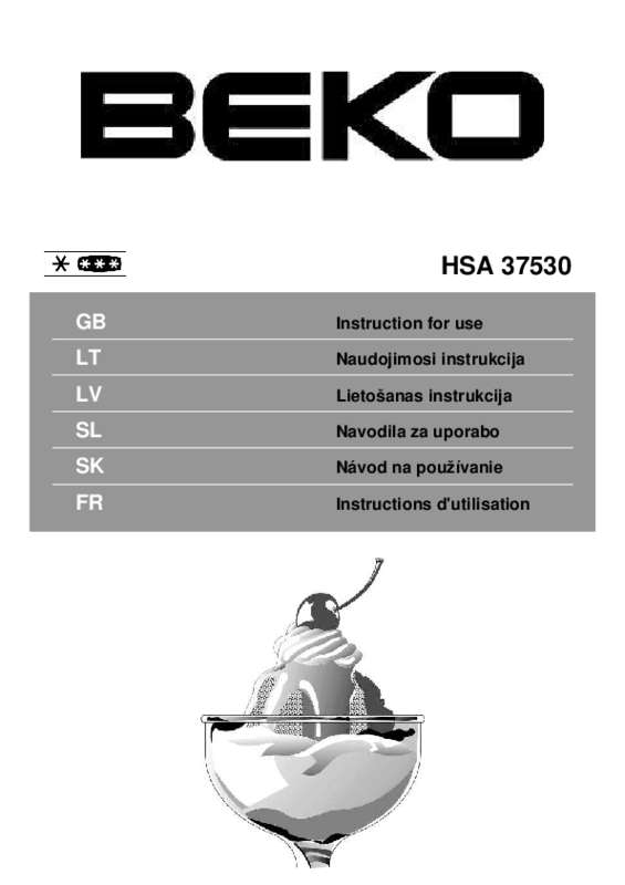 Guide utilisation BEKO HSA37530 de la marque BEKO