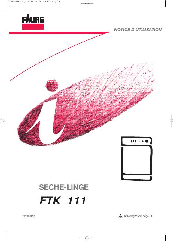 Guide utilisation FAURE FTK111 de la marque FAURE
