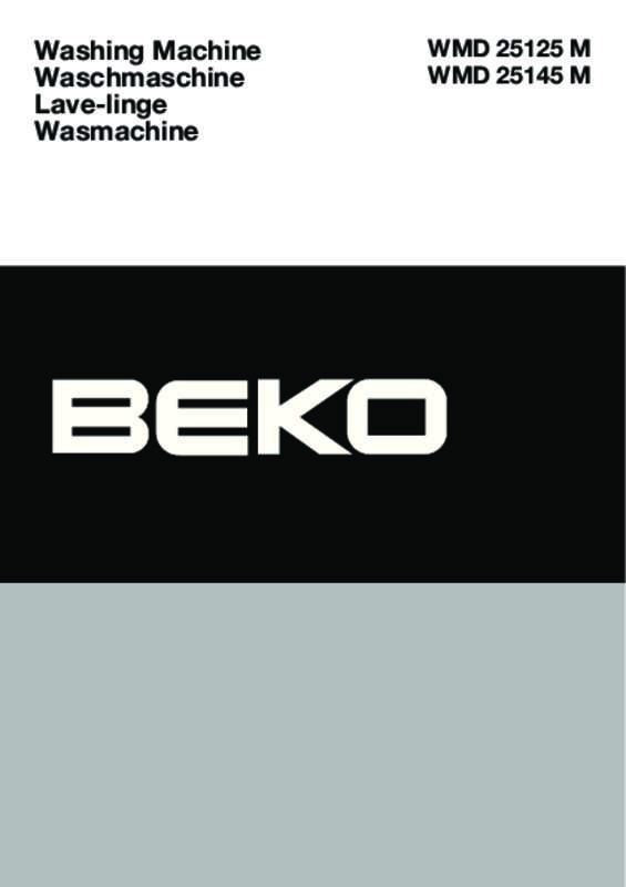 Guide utilisation BEKO WMD 25125M de la marque BEKO