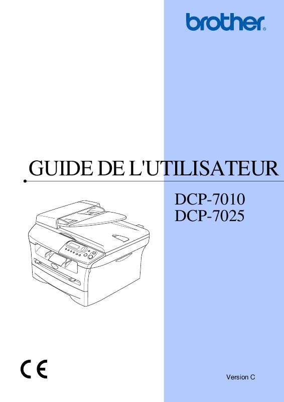 Guide utilisation BROTHER DCP-7010  de la marque BROTHER