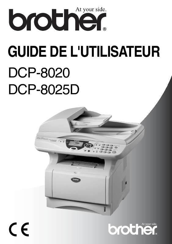 Guide utilisation BROTHER DCP-8020  de la marque BROTHER