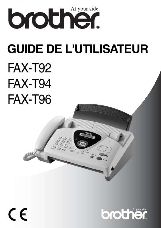 Guide utilisation BROTHER FAX-T94  de la marque BROTHER