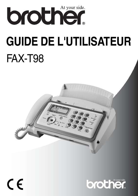 Guide utilisation BROTHER FAX-T98  de la marque BROTHER