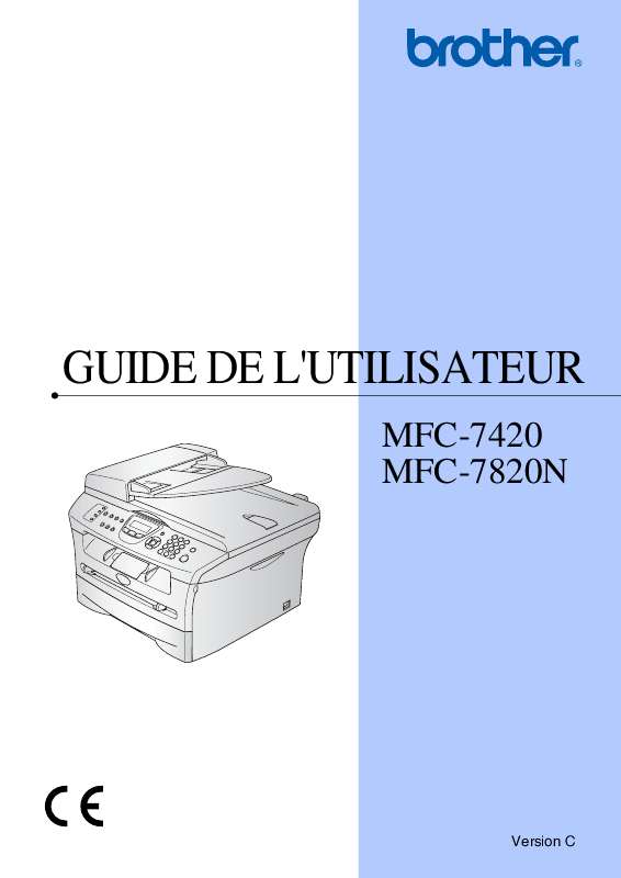 Guide utilisation BROTHER MFC-7820N  de la marque BROTHER