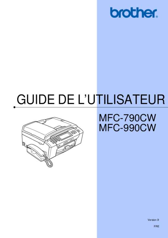 Guide utilisation BROTHER MFC990CW  de la marque BROTHER