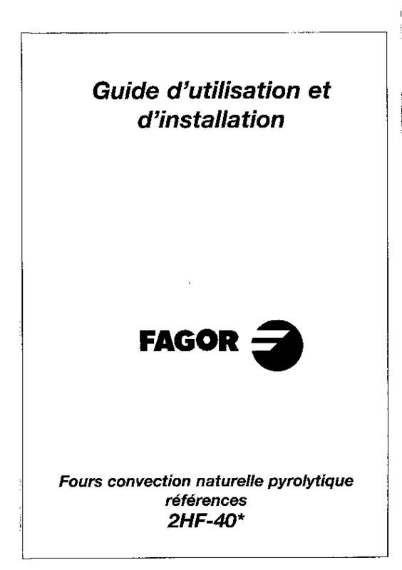 Guide utilisation FAGOR 2HF-36C de la marque FAGOR