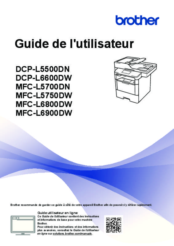 Guide utilisation BROTHER DCP-L6600DW  de la marque BROTHER