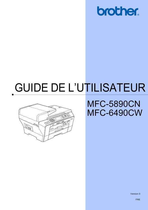 Guide utilisation BROTHER MFC-6490CW  de la marque BROTHER