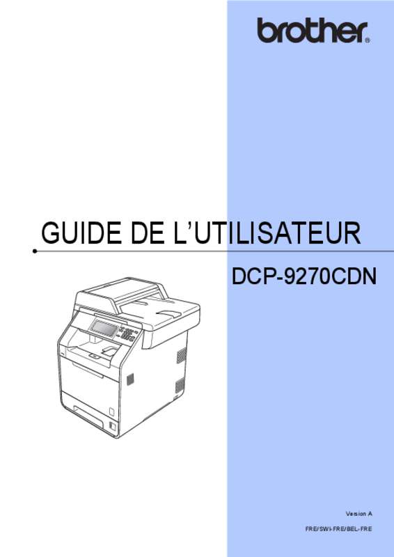 Guide utilisation BROTHER DCP-9270CDN  de la marque BROTHER