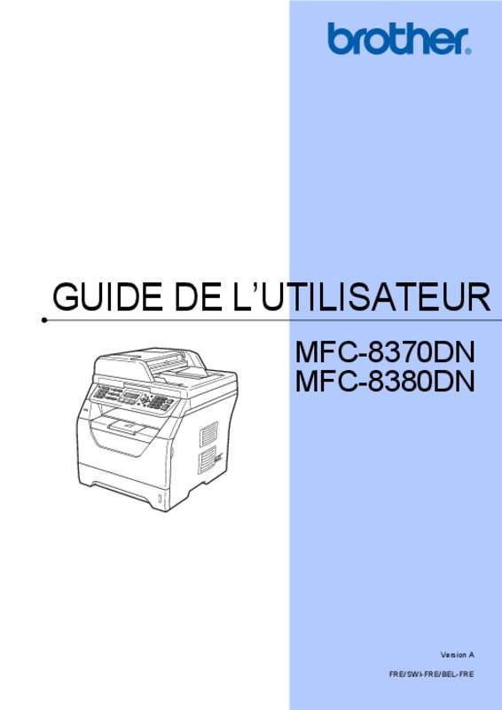 Guide utilisation BROTHER MFC-8380DN  de la marque BROTHER
