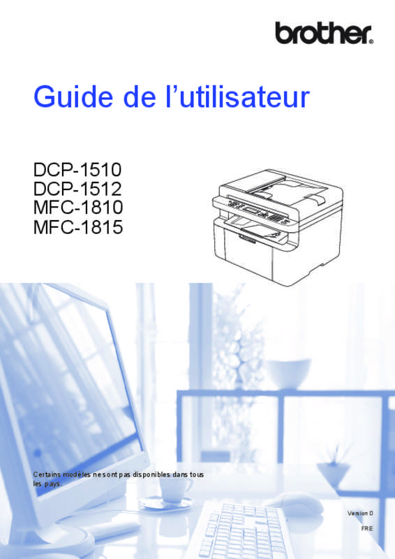 Guide utilisation BROTHER DCP-1512A  de la marque BROTHER