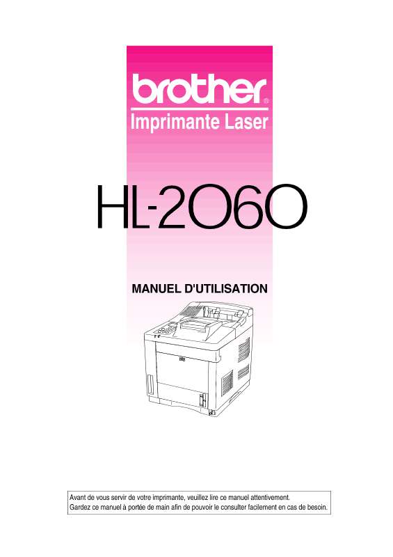 Guide utilisation BROTHER HL-2060  de la marque BROTHER