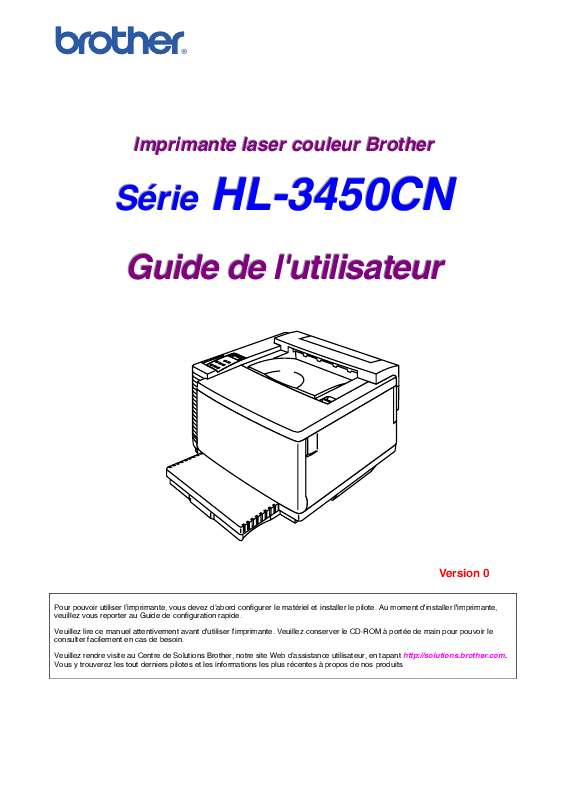 Guide utilisation BROTHER HL-34500CN  de la marque BROTHER